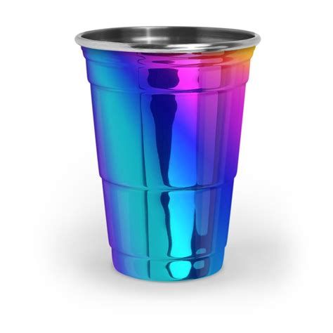 Partyrainbow™ Premium Rainbow Iridescent Stainless Steel Party Cup