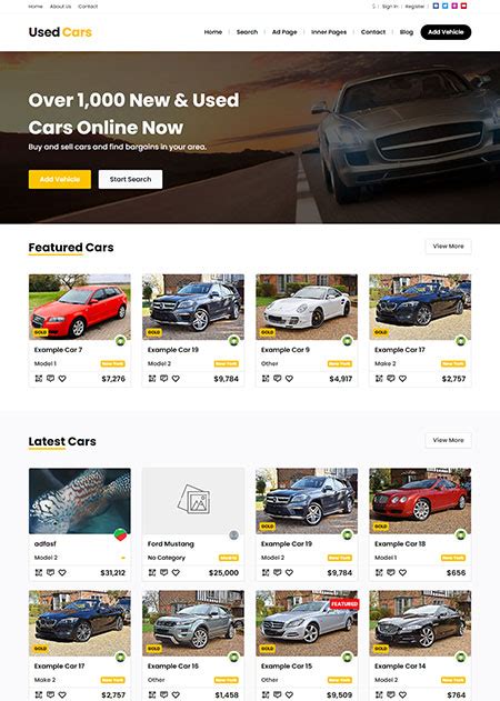 Best Car Dealer Wordpress Themes Frip In