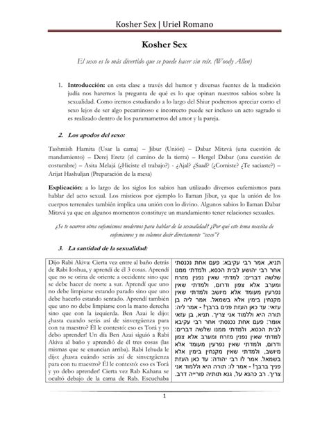 Kosher Sex