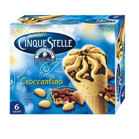 SAMMONTANA Cinque Stella Cono Alla Stracciatella 450 GR 6 Pezzi Basko