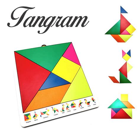 Tangram Jogo Madeira Brinq Ed Escolar Pedag Gico Montessori