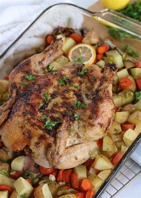 Whole Roasted Chicken With Vegetables Paleo Whole30 Just Jessie B