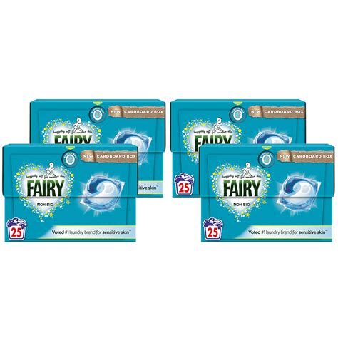 Fairy Non Bio Pods Washing Liquid Capsules 25 Washes Case Of 4 Wilko