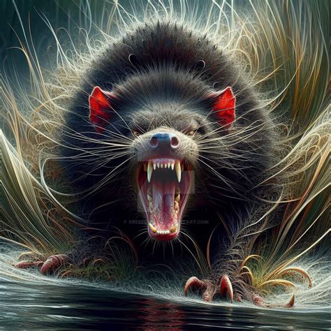 angry possum animal digital art by xRebelYellx on DeviantArt