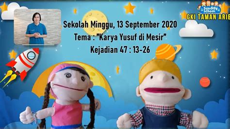 Ibadah Sekolah Minggu GKI Taman Aries 13 September 2020 YouTube