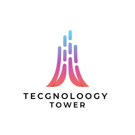 Logo Design For Technology Tower Minimalistic Representation Of