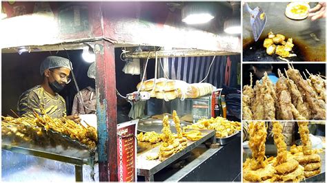 Street Food In Pakistan Chicken Steak Burger Chicken Boti Kabab