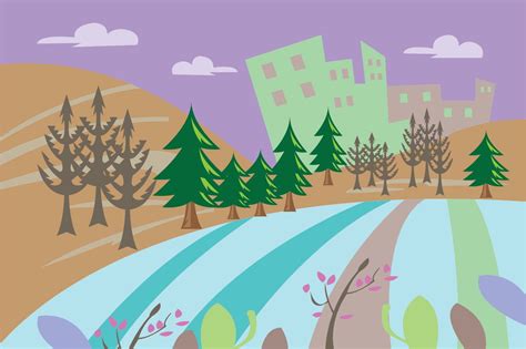 city landscape vector illustration (965164) | Illustrations | Design ...