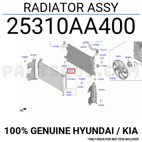 Radiator Assy Aa Hyundai Kia Parts Partsouq