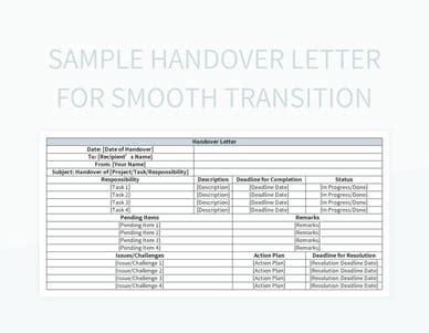 Handover Letter Sample: A Comprehensive Guide To Writing And ...