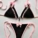Pastel Goth Bikini Black Scrunch Bottom Brazilian Bikini Pink Etsy