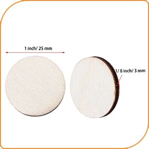 Amazon Boao 200 Pieces 1 Inch Unfinished Wood Slices Round Disc