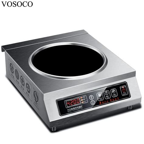 Vosoco Electromagnetic Furnace Induction Cooker 4200w Electromagnetic Stove 11 Gear With Concave