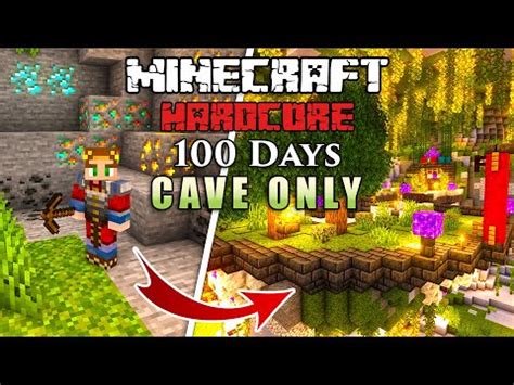 I Survived Days In A Cave Only World In Minecraft Hardcore Youtube