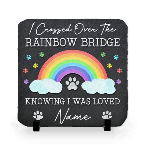 Custom Pet Rainbow Bridge Stone Grieving Gift For Pet Owners - Canvas