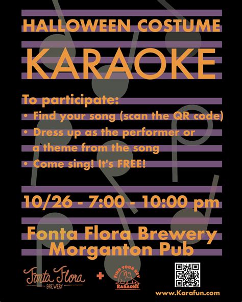 Halloween KARAOKE w/Find Your Key Karaoke - Fonta Flora Brewery