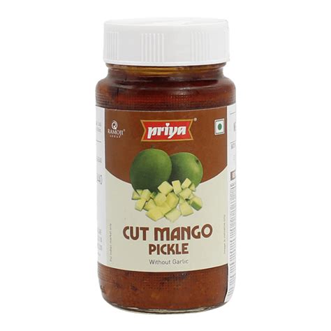 Priya 300g Cut Mango Pickle Without Garlic Jamoona