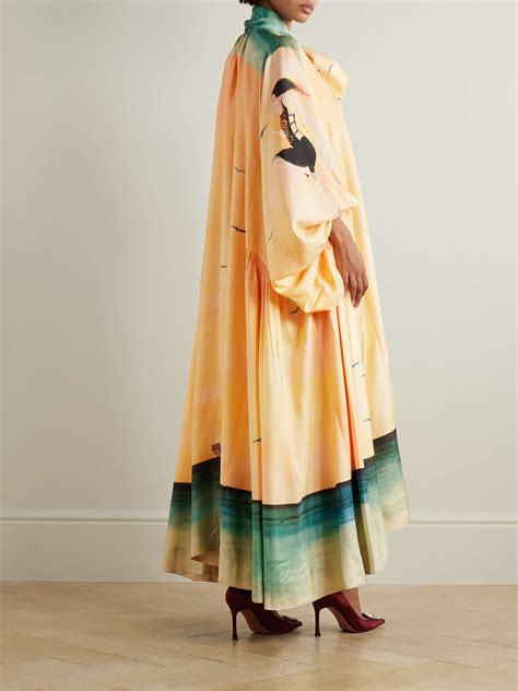 Zimmermann Eden Pussy Bow Silk Maxi Dress Net A Porter