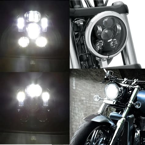 Harley Inch Led Headlamp Black Led Projector Headlight For