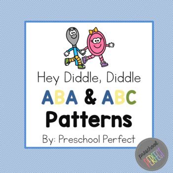 hey diddle diddle pattern cards  preschool perfect tpt