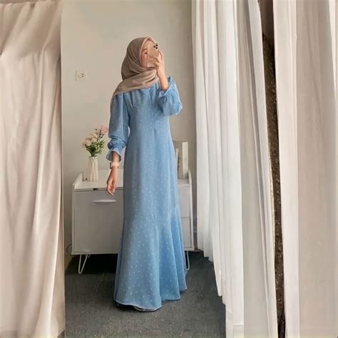 Jual Tiffany Dress Gamis Kekinian Motif Floral Shakila Shopee Indonesia