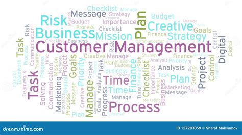 Customer Management Word Cloud Made With Text Only Stock Illustration