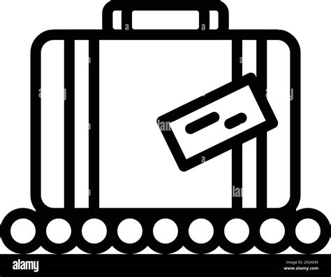 Airport Luggage Icon Outline Airport Luggage Vector Icon For Web