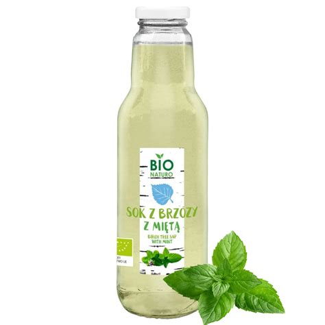 Sok z Brzozy z Miętą 750ml BIO Naturo