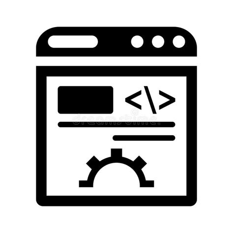 Coding Language Icon Black White Stock Illustrations 546 Coding