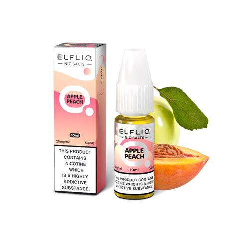 Lichid Elf Bar Elfliq Salt 20mg 10ml Apple Peach Voore Ro