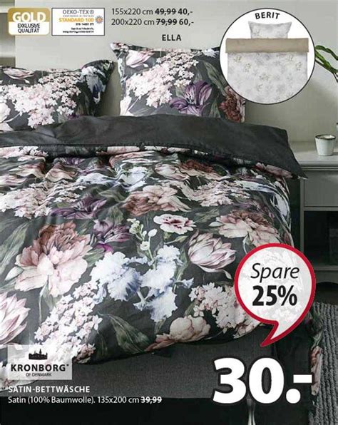 Kronborg Satin bettwäsche Angebot bei Jysk 1Prospekte de