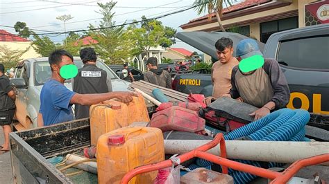 Orang Ditangkap Polisi Nambang Timah Di Kebun Sawit Pt Gsbl Babelhits