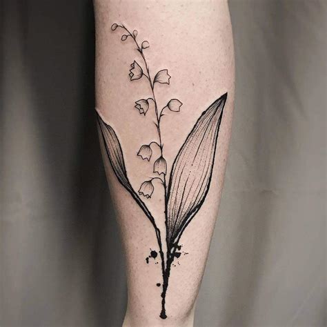 Chrysanthemum And Lily Of The Valley Tattoo