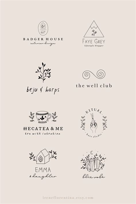 Hand Drawn Rustic Organic Logo Design Custom Branding For This Small