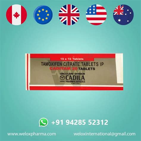 Temoxifen 20 Mg Tamoxifen Caditam Tablet At Rs 400 Stripe Tamoxifen