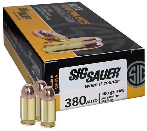 Sig Sauer E B Elite Ball Acp Gr Fps Full Metal Jacket