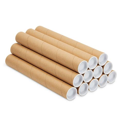 12 Pack Long Cardboard Poster Tube Shipping Mailers For Blueprints