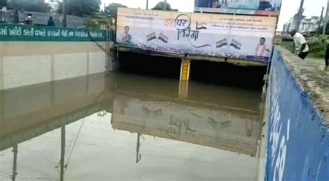 Free Photowater Logging In Under Bridge Due To Heavy Rains In Mehsana