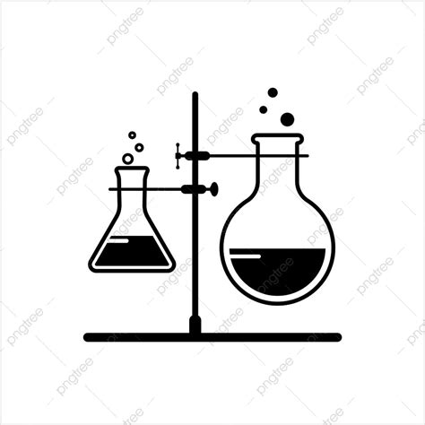 Beaker Silhouette Png Images Laboratory Glass Beaker Icon Vector Art