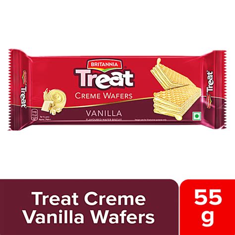 Buy Britannia Treat Vanilla Flavoured Wafer Biscuit Online At Best