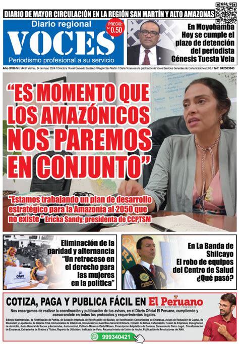 Diario Digital Viernes 24 De Mayo 2024 Diario Voces