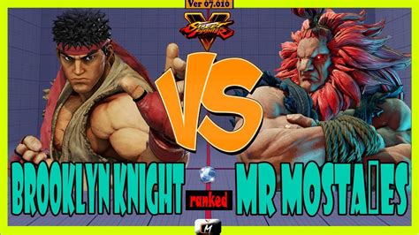 Sfv Champion Edition 🌟 Brooklynkight Ryu Vs Akuma Mrmostafles Street Fighter V 🌟 Youtube