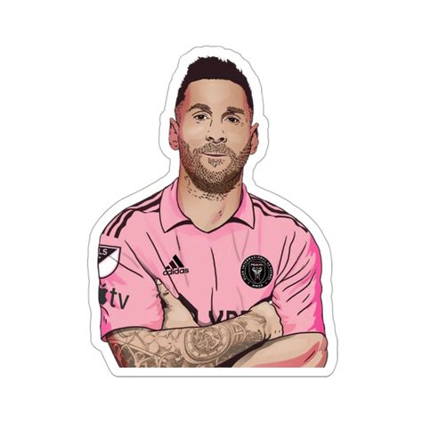 Messi Inter Miami CF Lionel Sticker Kiss Cut Stickers Etsy