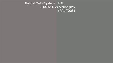 Natural Color System S 5502 R Vs Ral Mouse Grey Ral 7005 Side By Side