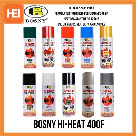 Bosny Hi Temp Hi Heat Resistant F Spray Paint Shopee Philippines