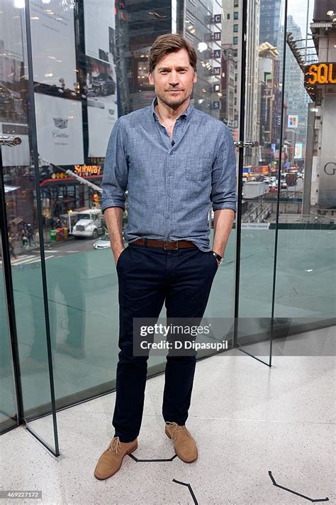 Nikolaj Coster Waldau Visits Extra At Their New York Studios At Handm