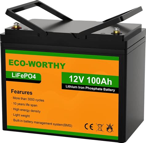 Amazon Eco Worthy V Ah Lifepo Cycle Lithium Iron