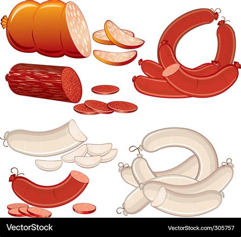 Sausages Royalty Free Vector Image VectorStock