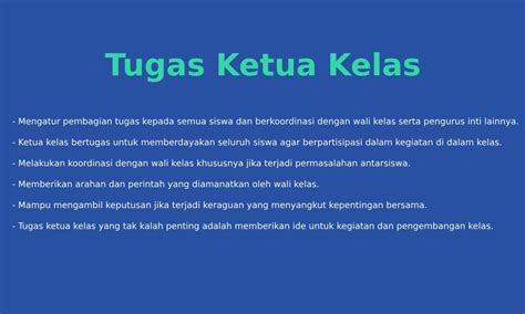 Tugas Ketua Kelas Wakil Hingga Sekretaris Dan Bendahara