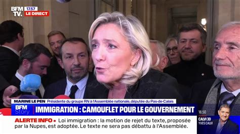 Motion de rejet du projet de loi immigration Un désaveu extrêmement